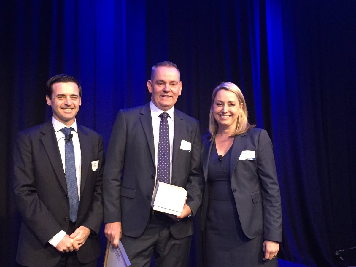 IlovLiisa's tweet photo. Celebrating 30 years with ANZ congrats Rob Cope! @nathalie_hesse @tonytapsall @paul_presland #abnsummit https://t.co/T5lgfxcWB8