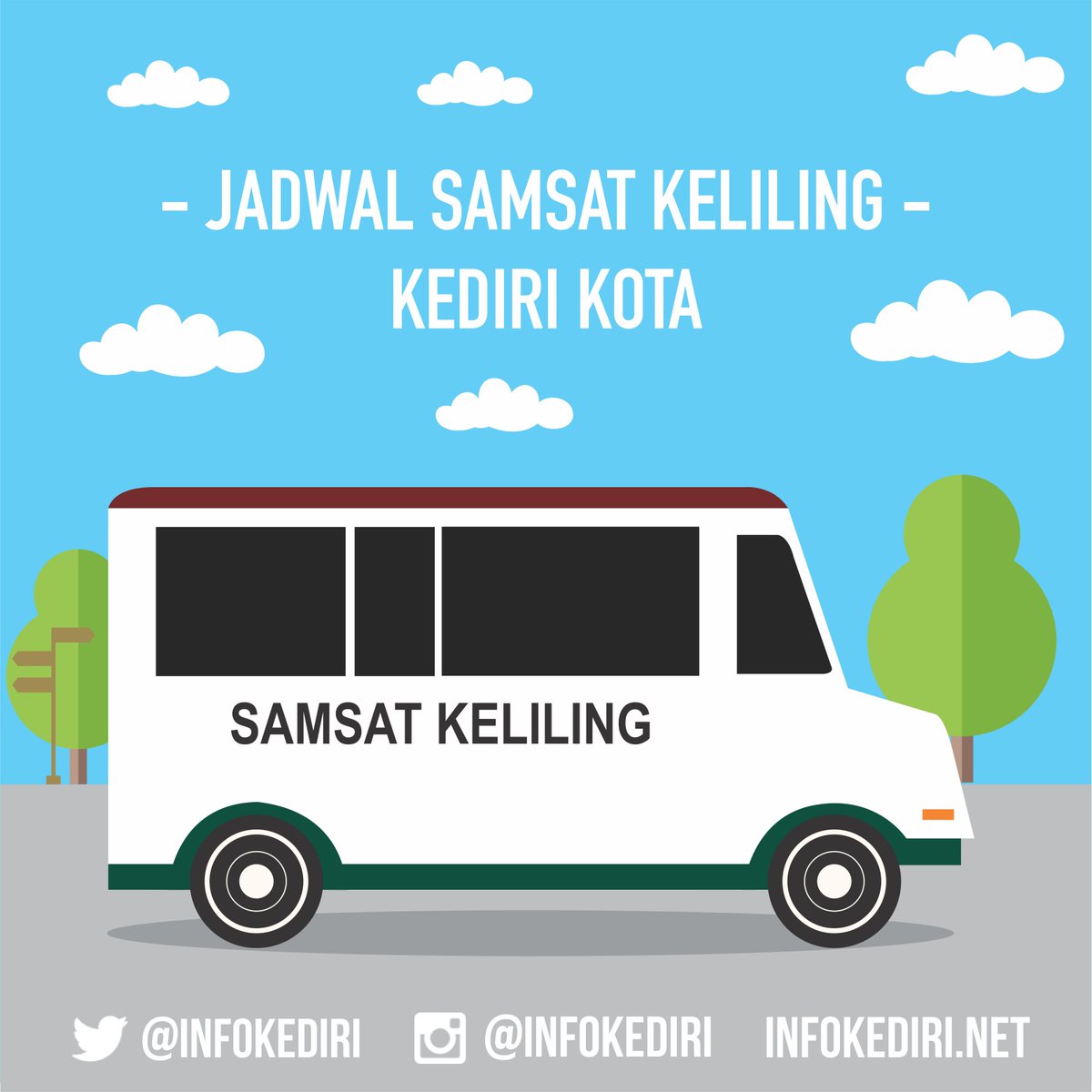 Jadwal #SamsatKelilingKediri Kota periode 13 - 18 Februari 2017 bit.ly/samsatkeliling… …