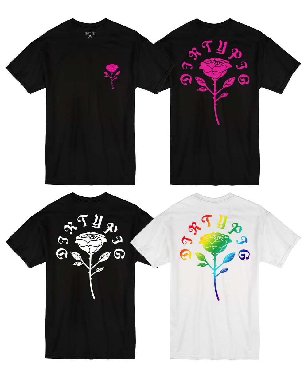 ShopDirtyPig's tweet photo. New Dirty Pig Tee Design- Roses available now on https://t.co/MFHrTM5Kjn #janoskians #shopdirtypig https://t.co/FjYu2d5xzU