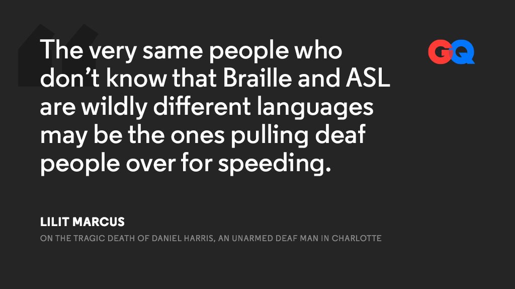 GQMagazine's tweet photo. What we can learn from the tragic death of Daniel Harris, an unarmed deaf man https://t.co/f4BzKBHCCn https://t.co/EpIrZUUKbI