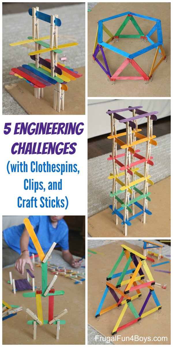 CATeacherSummit's tweet photo. #BetterTogetherCA 5 Engineering Challenges with Clothespins, Binder Clips, and Craft Sticks https://t.co/6hLuaBKkdI https://t.co/X7sC1hYo1F