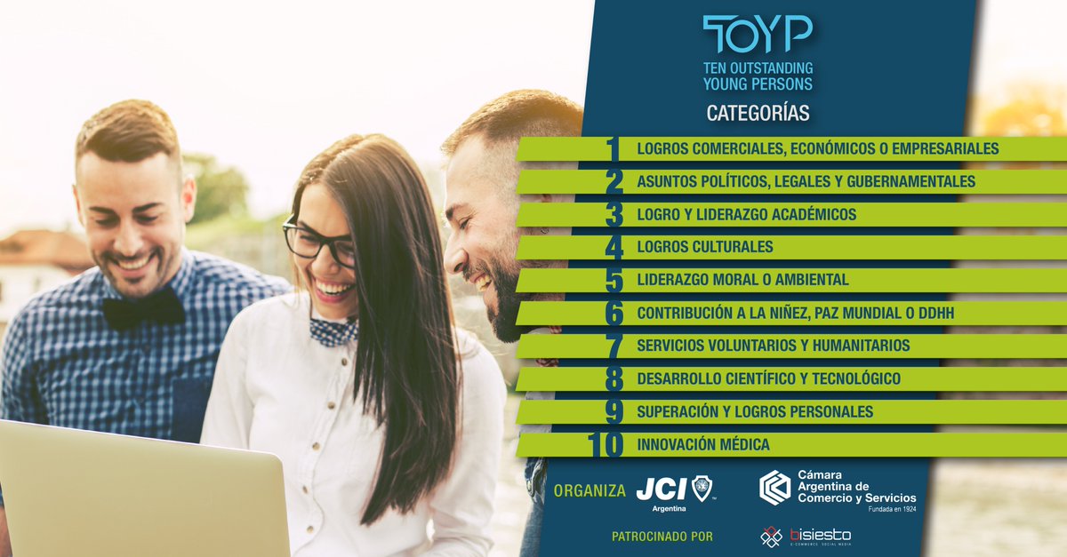 JCIToypArg's tweet photo. @TaisGadeaLara Buscamos a los 10 jóvenes sobresalientes de Argentina del año 2016! postulate! RT! https://t.co/3saDdJrMOl