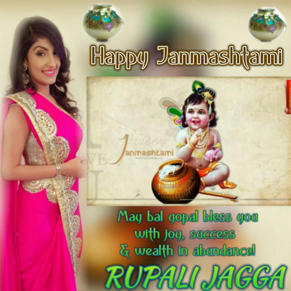RupaliJagga's tweet photo. Happy Krishna Janmashtmi🙏😊 May kanha ji bless you all❤️
#UrDiva💃🏻
#RJ https://t.co/MLYrk3uH4s