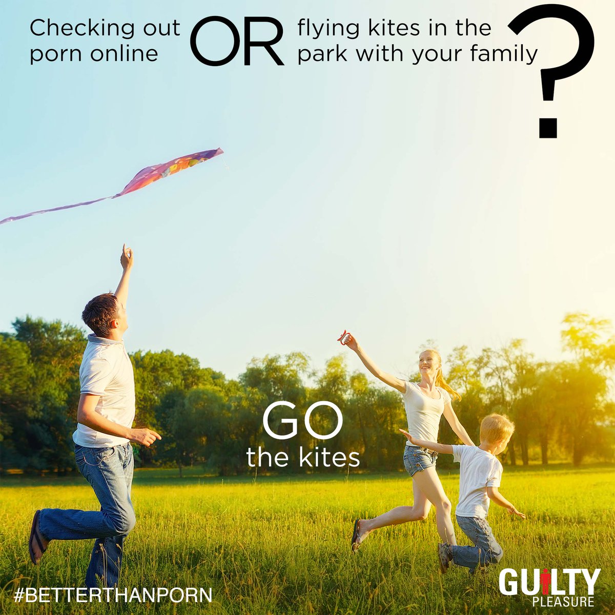 Instead of checking out erotic images online, head out to a park with your loved ones. It's so much #betterthanporn