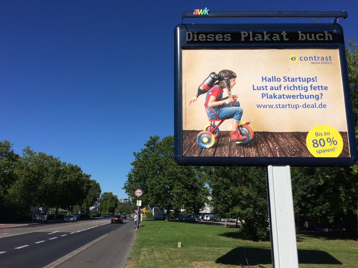 #Startups, macht euch sichtbar! Die contrast hilft dabei! #werbung #plakat #marketing bit.ly/2c9o439