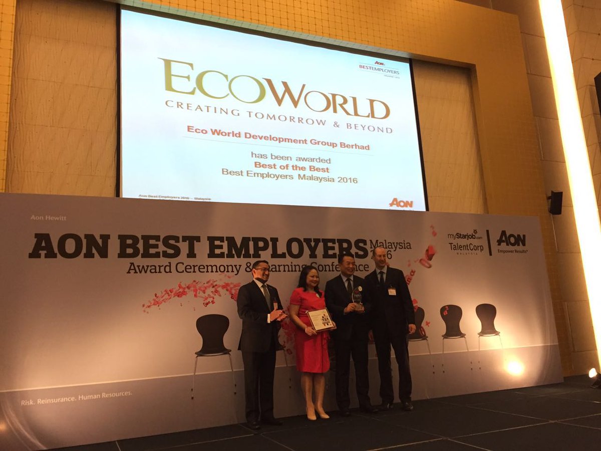 AonAsia's tweet photo. CEO Dato' Chang accepts Eco World Development Group's Best of the Best Employers - Malaysia recognition! #AonBE2016 https://t.co/9rQzMtXkO3