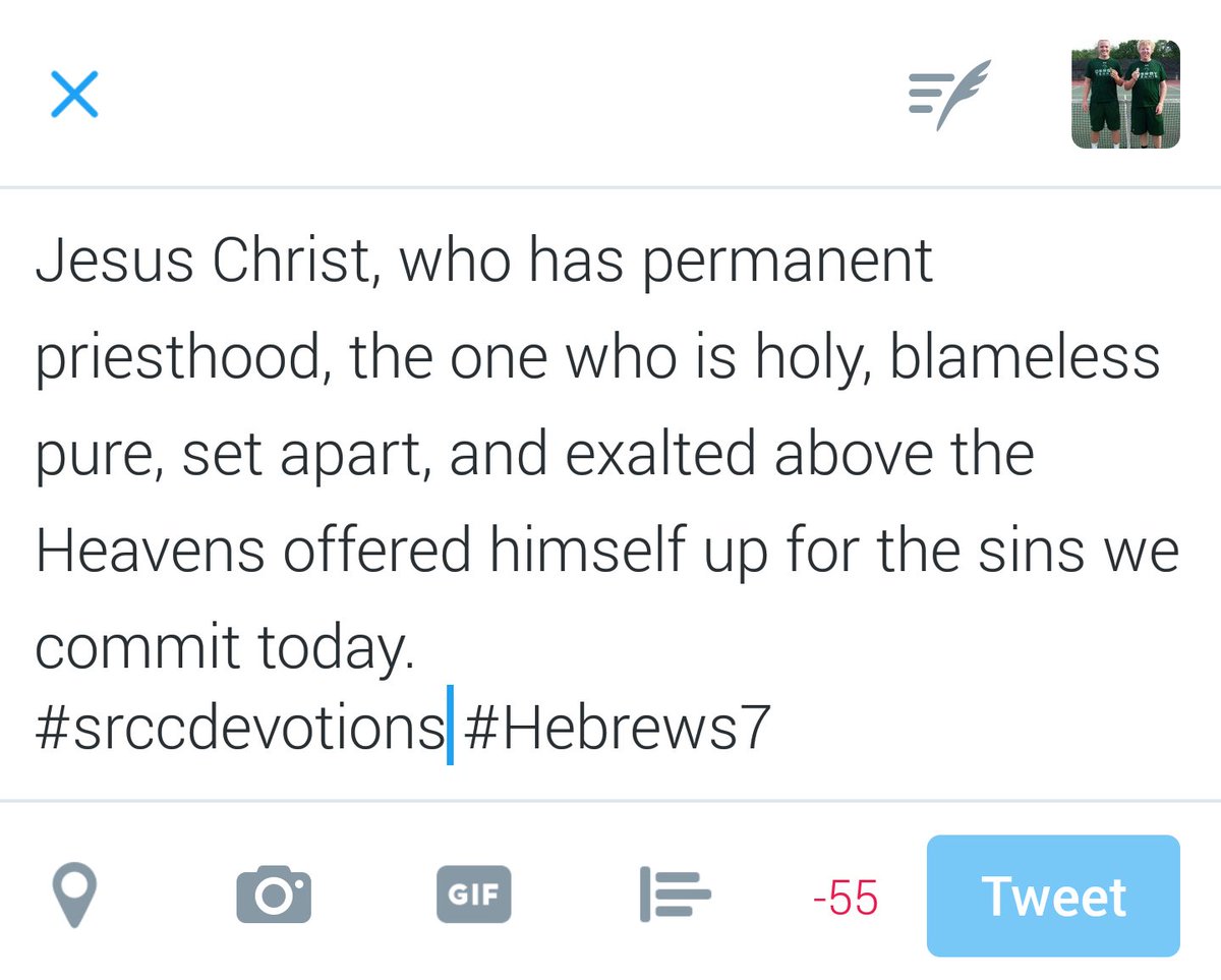 daniel_dunn26's tweet photo. #srccdevotions #Hebrews7 https://t.co/uDDMsAwHLL