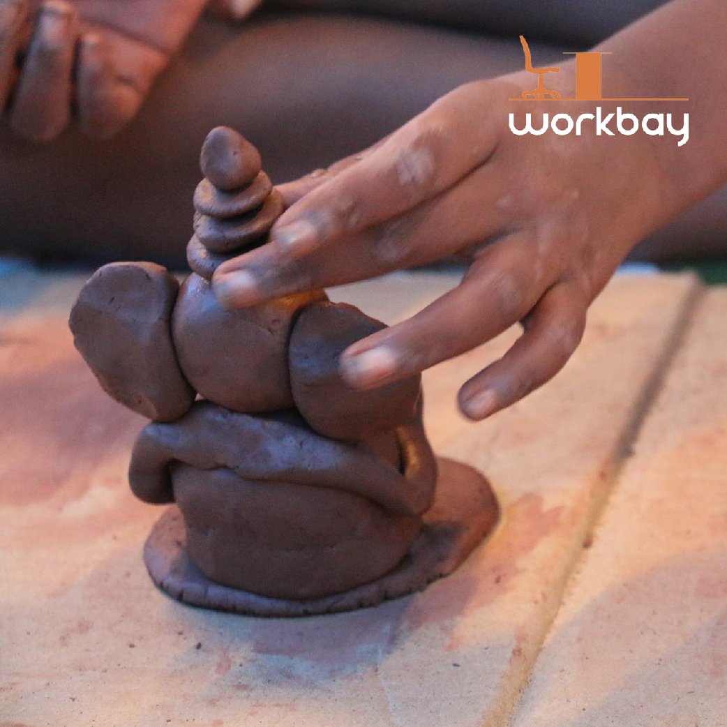 workbayindia's tweet photo. #WorkbayWeekends: Welcome home an eco-friendly Ganesha. Learn the art with expert artists. Call & book: 9819613729 https://t.co/l2DBgNHJ12