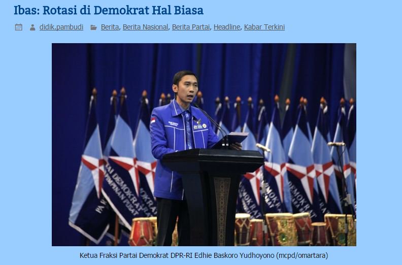 DenaldiHandi's tweet photo. Rotasi jabatan di Partai Demokrat adalah hal lumrah. cc: @sbyudhoyono  https://t.co/KpmzQDw8iI https://t.co/F2C3BNA8XM