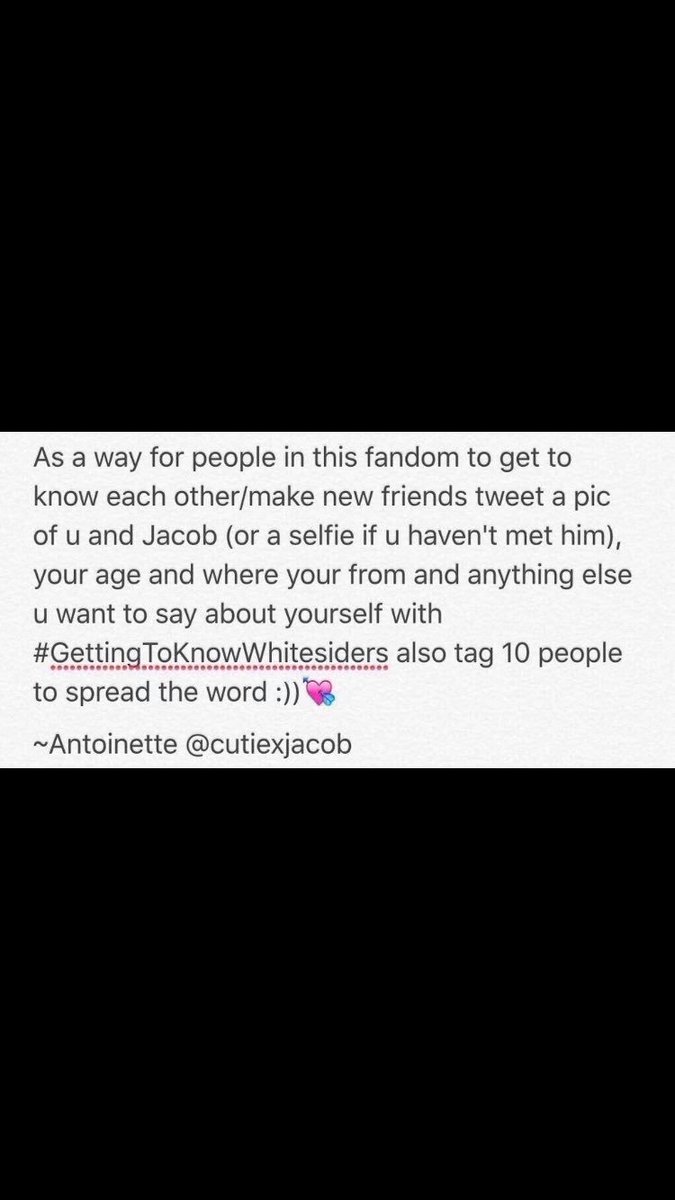 sntvslut's tweet photo. hi im 14 from australia and i reALLY want more friends who like jacob #GettingToKnowWhitesiders https://t.co/K1BxAQcfIr