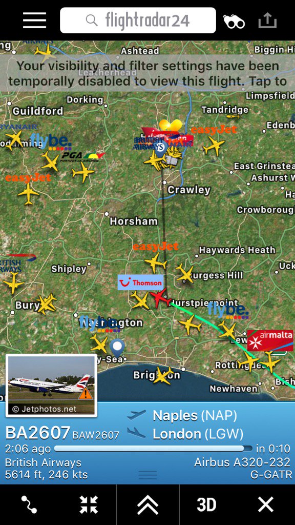 Flight_NEWS24's tweet photo. ---#BreakingNews NEWS---Flight #BA2607 from Naples to London
https://t.co/OiyBjCPUJh #Squawk7700 https://t.co/3kDWTWw5IA