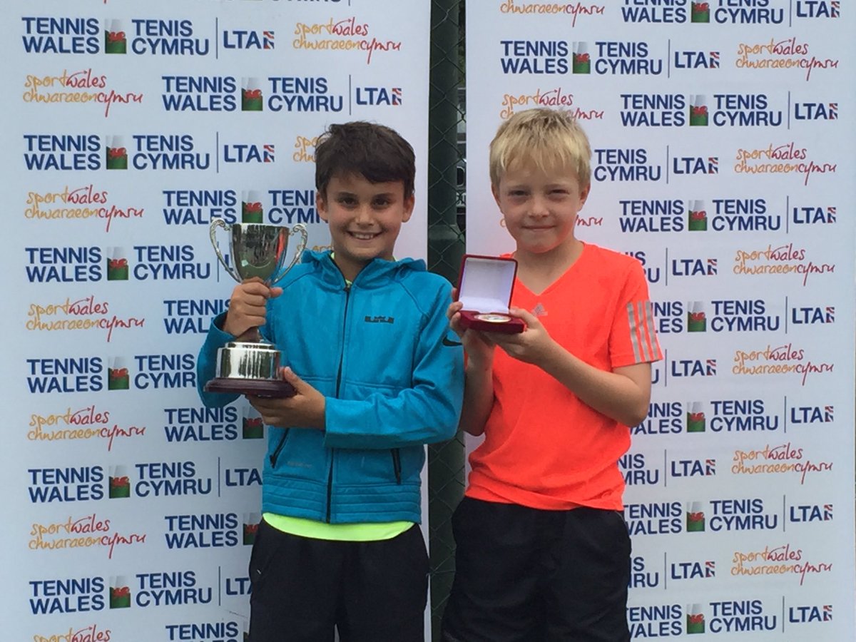 becca_strelzyn's tweet photo. Fantastic tennis and attitude on display as Nierin &amp; Felix battle it out in the final of Welsh Champs U9s https://t.co/AqhpX9qhb2