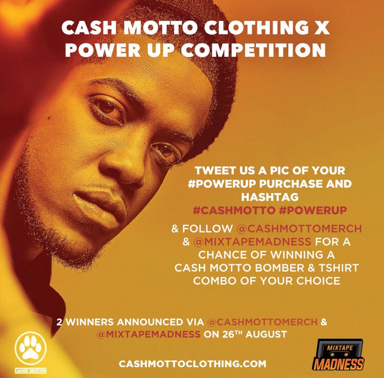 OfficialChip's tweet photo. *COMPETITION TIME* FOLLOW @CASHMOTTOMERCH X @MIXTAPEMADNESS &amp; TWEET UR #POWERUP PURCHASE 2 WIN A #CASHMOTTO COMBO 🐾 https://t.co/2shd1KPz15