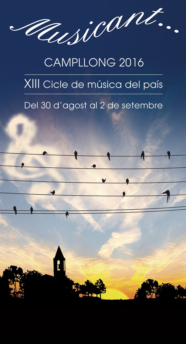 turismegirones's tweet photo. #Musicant #Campllong #Fetsivals #Gironès
Entreu a https://t.co/bhtN4wdyot i aconseguiu les vostres entrades! https://t.co/7R7SDHxrnF