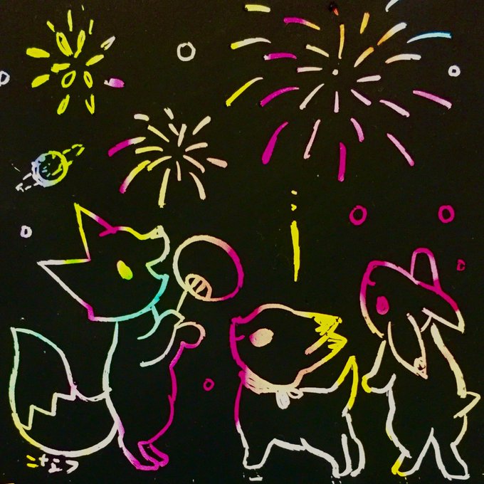 「aerial fireworks」 illustration images(Oldest)