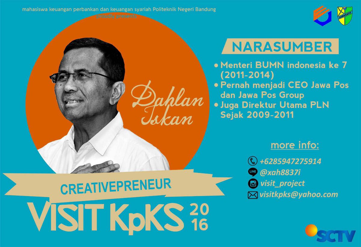 Sosok yang penuh inovasi ini akan berbagi pengalaman,penasaran kaan?? maka dari itu jangan lewatkan kesempatan ini!