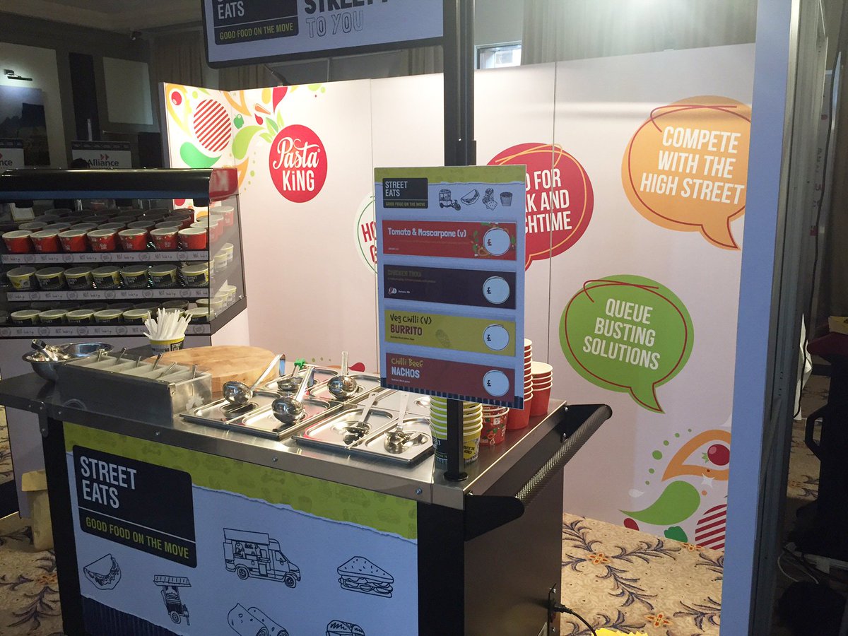 elygramarketing's tweet photo. Some lovely shots from the Elygra designed @PastaKingUK Stand at the ASSIST Show in Scotland! #EventShow16 #Display https://t.co/8rku1McTEy