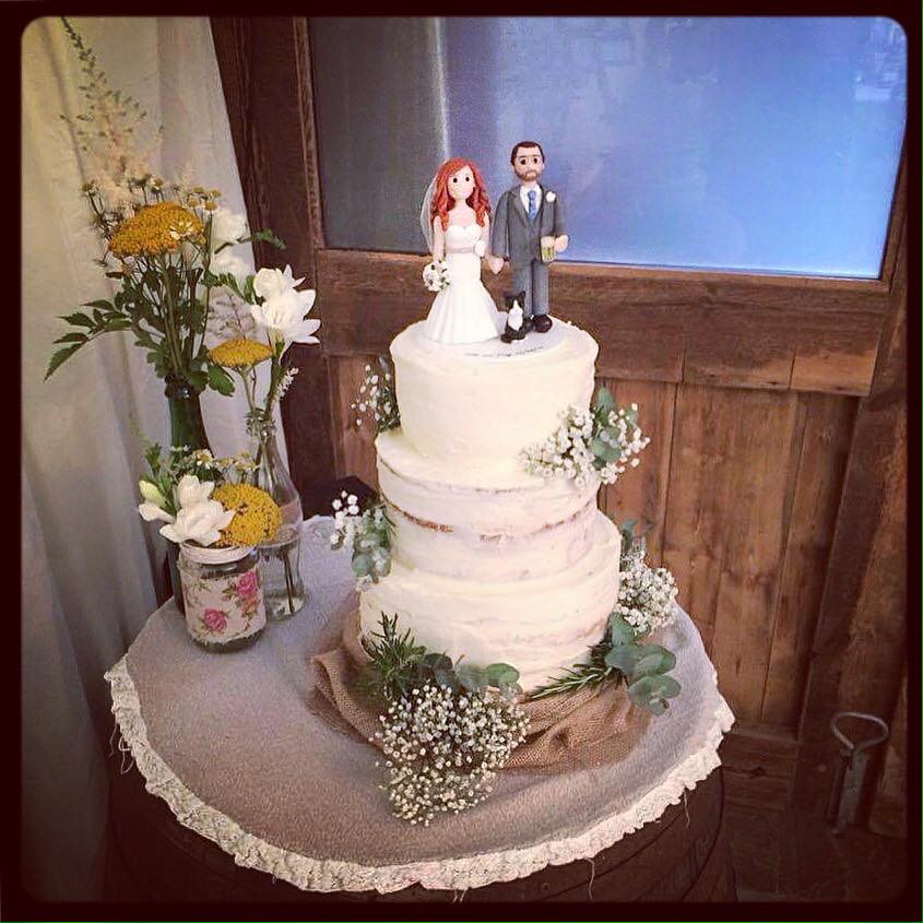 One of our cakes from the fabulous Elle and Tony's wedding at <a href="/MuddySouls/">Muddy Souls Events</a> <a href="/woldtopbrewery/">Wold Top Brewery</a> last weekend #weddingcake