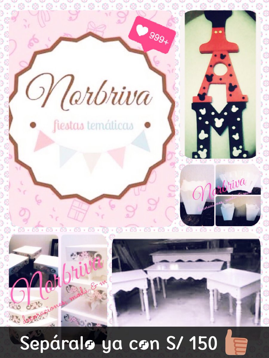 NorbrivaEventos's tweet photo. #Vintage #party Juego de mesas vintage + más de 15 accesorios para tu mesa + atril
#Regalo Nombre personalizado https://t.co/P1bcssaVD2