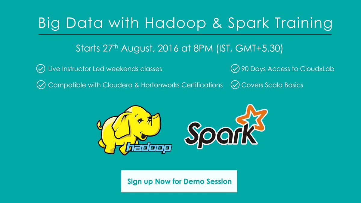 IKnowBigData's tweet image. Join our introductory session on &apos;Big Data with Hadoop &amp;amp; Spark&apos; on 27th August @ 8PM (IST) - attendee.gotowebinar.com/register/57037…