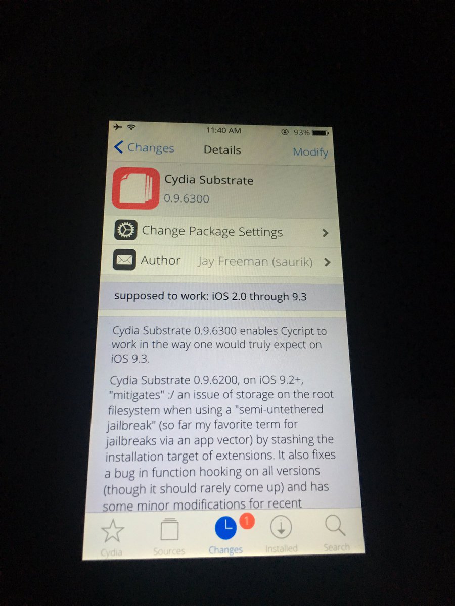 MrAbuDhabi_08's tweet photo. #CydiaSubstrate @saurik thanks for the new update #Jailbreak https://t.co/9ziT7ni2FR
