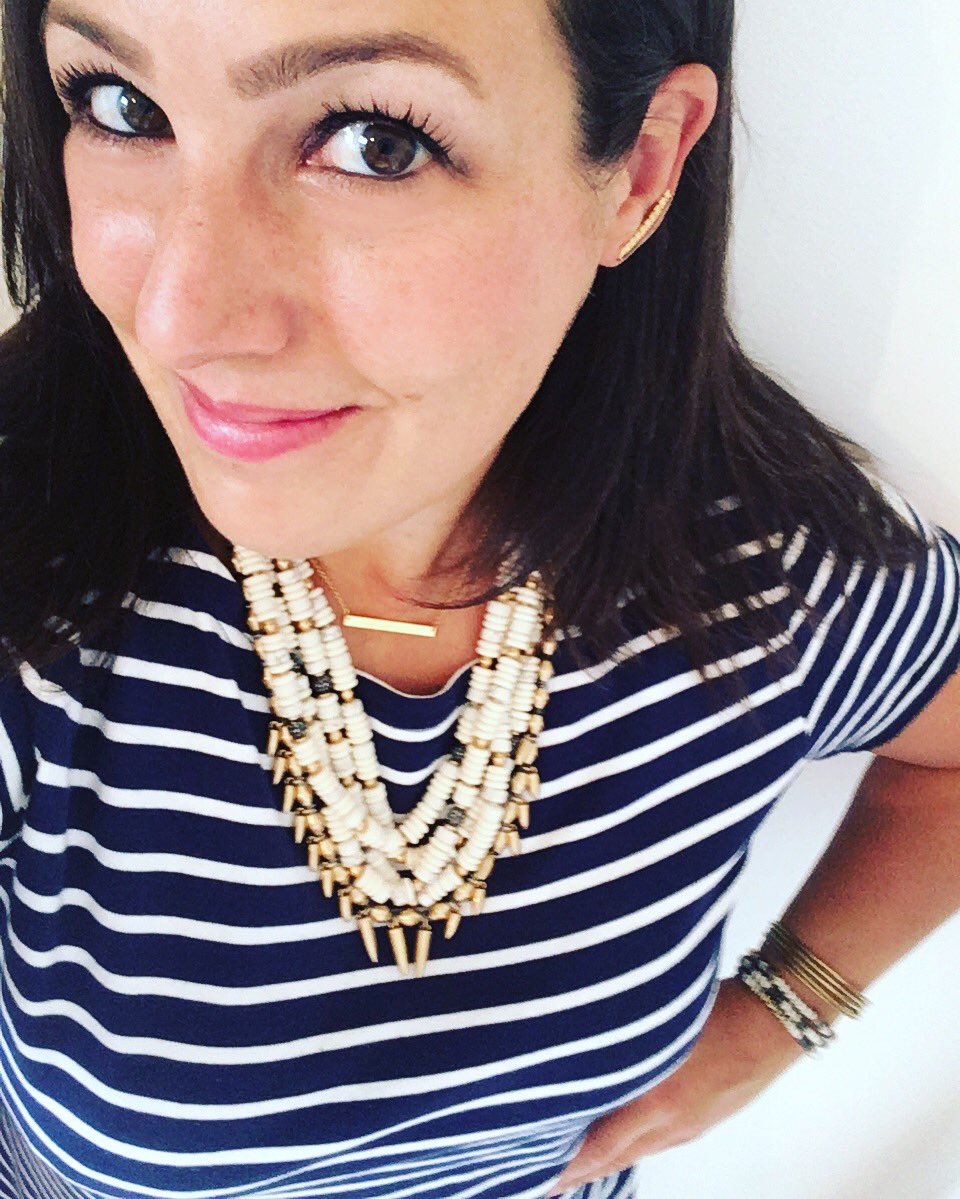 W9Stylist's tweet photo. Loving the Nomad Statement necklace and bracelets over a plain Tshirt dress via https://t.co/UpaqybaqLJ #sdstyle https://t.co/AqugSnRFo2