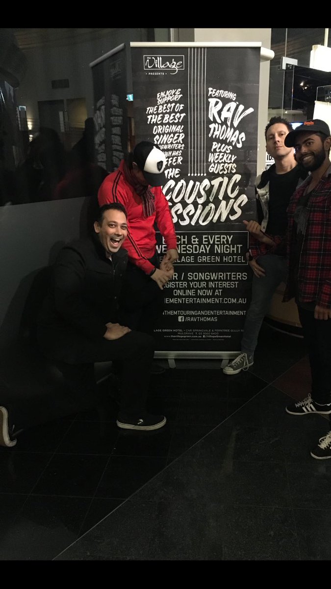ravthomas's tweet photo. What are you doing @Nicko_Sinclair @nelroy @MattyBradshaw1 @JordiComAu #live #original #music https://t.co/62juSEcoqH