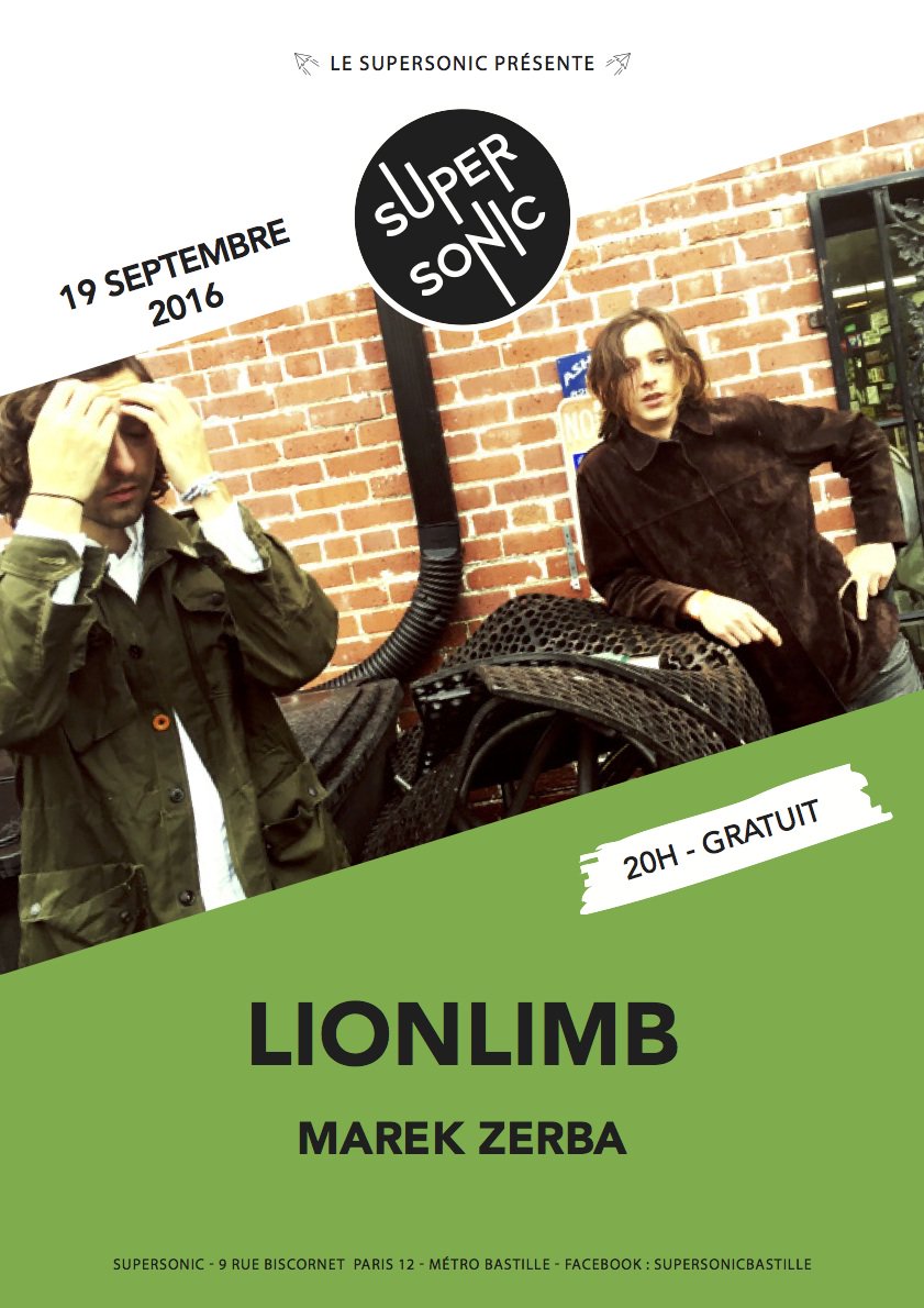 SUPERSONICparis's tweet photo. Le 19 septembre à Paris, @lixnlimb en concert #gratuit au Supersonic av @MarekZerba cc @talentboutique @bayonetrecs https://t.co/38SUjKjssz