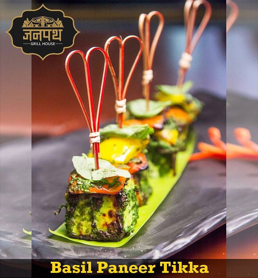 JanpathGrill's tweet photo. When you decide to tickle your taste buds and end up ordering a Basil Paneer Tikka. #janpathgrillhouse #paneer https://t.co/uI9ZaJO8Zz
