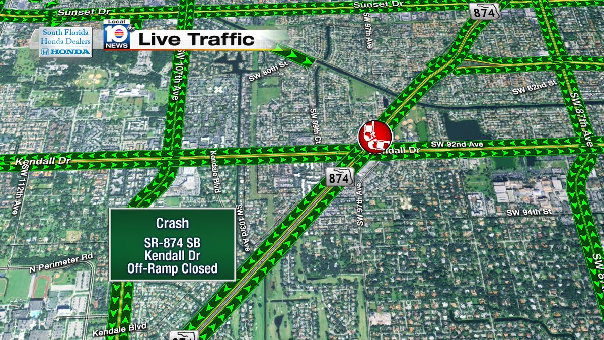 Crash on Don Shula Expwy SB at Kendall Dr #traffic #miami https://t.co/Mjsj1soOXR