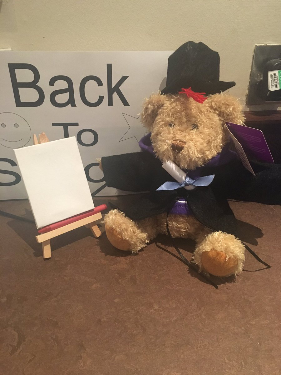 KentArea's tweet photo. Anne-Marie from #gillinghambusinesspark made this adorable #BackToSchool outfit for Bernard! @placemadebyyou https://t.co/tiqVKQ6B6p