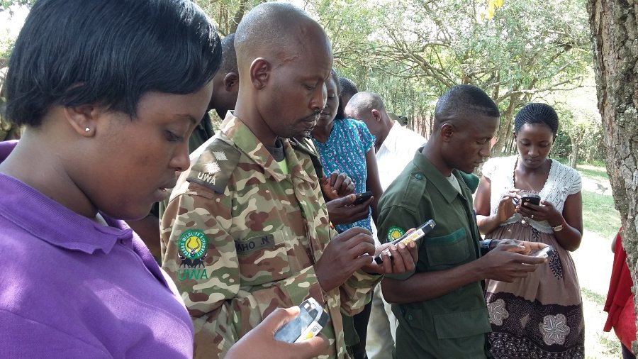 AWF_Official's tweet photo. Our #GIS team training @ugwildlife rangers on cyber tracking #tech to outsmart #Poachers at Lake Mburo National Park https://t.co/tJWM3XsFKQ