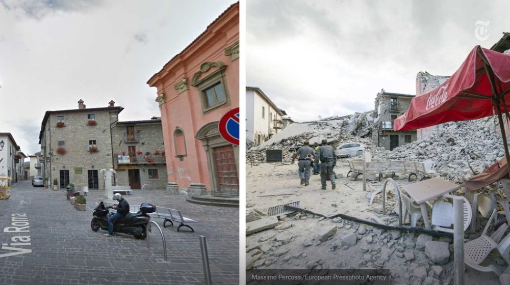 Italian towns before and after the earthquake nyti.ms/2c9Cwbj