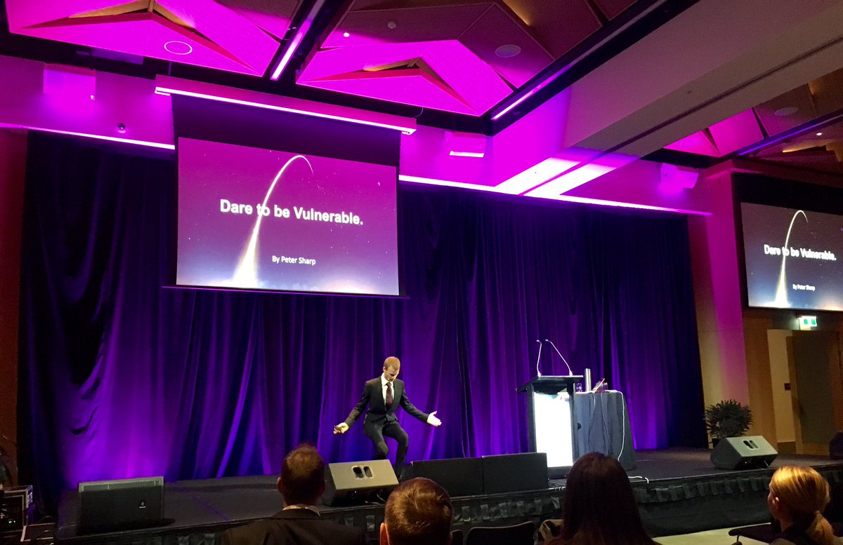 SaneEventGroup's tweet photo. Dare to be vulnerable - true connection is our path to peace by Peter Sharp #EventShow16 @icmispeakers https://t.co/PW5490tYFi