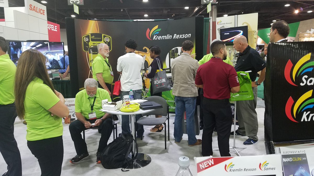 Day 1 at IWF - Booth 3023, Kremlin Rexson inventors of Airmix Technology!  Visit us for latest spray technology!
