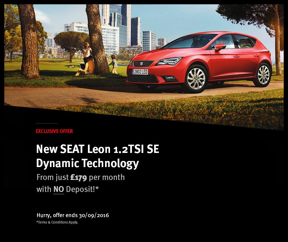 Blade_Group's tweet photo. Exclusive Blade Offer: BRAND NEW SEAT Leon SE 1.2 from just £179 PER MTH with NO DEPOSIT! https://t.co/Ern6NYRr3a https://t.co/USkefeidIC