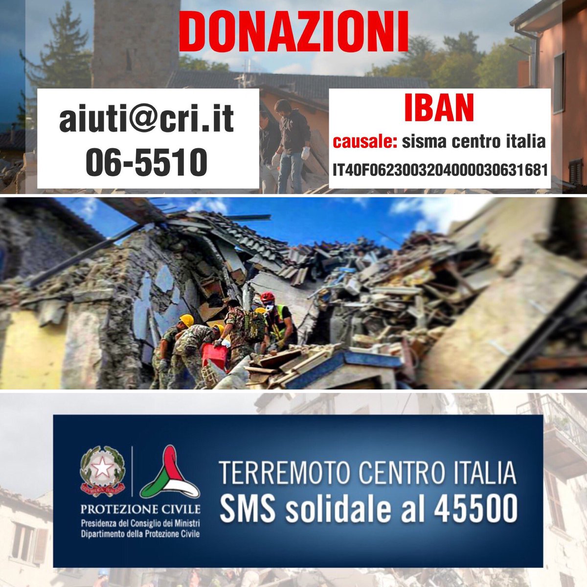 AryFonta's tweet photo. #Italy need your #help❣ #Italiani uniamoci per aiutare i nostri concittadini❣ #terremotoitalia https://t.co/zYg24DWjVu