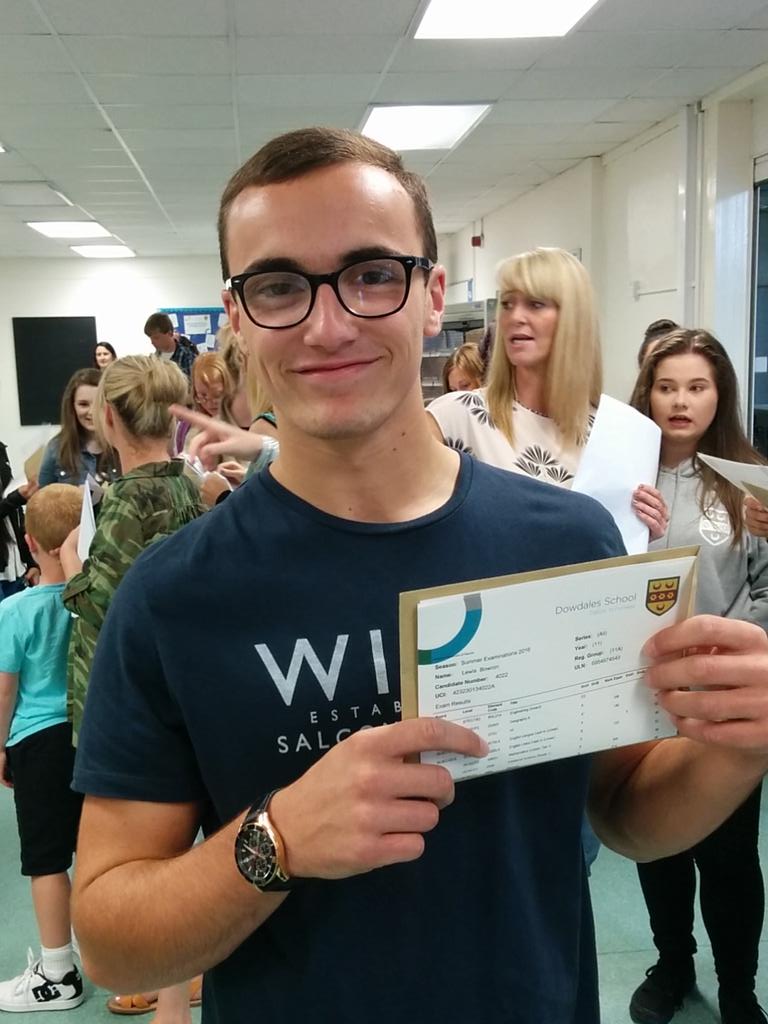 AlexGroveNews's tweet photo. Headboy Lewis Bowrin is off to @BAESystemsplc as a designer after getting his results #EMExams https://t.co/vVSlNfDyVz