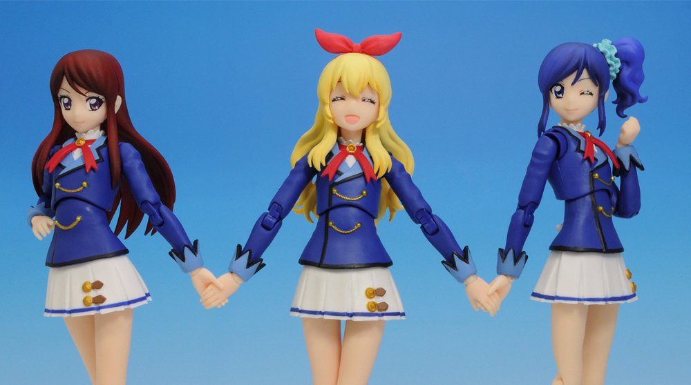 アイカツ　フィギュアーツ　星宮いちご 霧矢あおい　紫吹蘭　Figuarts S.H.Figuarts 霧矢あおい、紫吹蘭（ソレイユver.）セット | 魂ウェブ