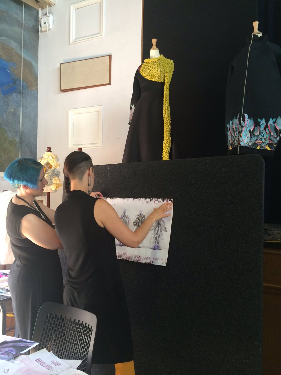 Our #fashion tutors setting up for our #accesscourses open day. Meet them from 11am!