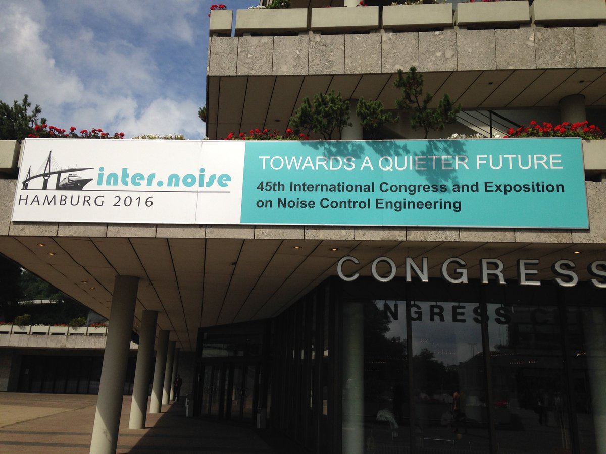 AcousticCarsten's tweet photo. #internoise2016 in Hamburg is over. Thank you: organisers, #acousticians , visitors/exhibitors etc. @acousticbltn https://t.co/2V34FRmCij