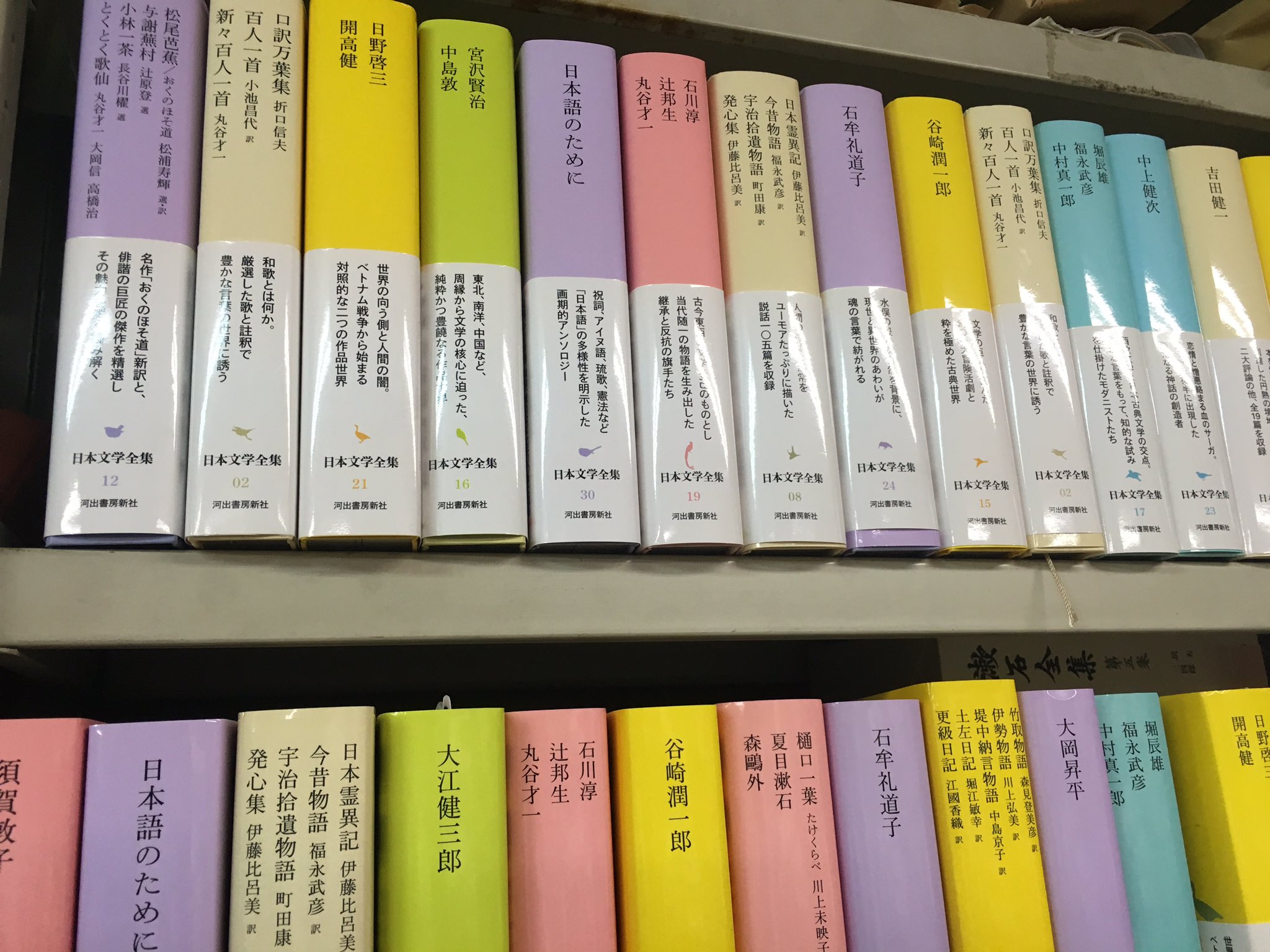 カラー版　日本文学全集　河出書房　44冊　セット売り　文学　日本文学 世界文学全集 河出書房新社 44冊 - メルカリ