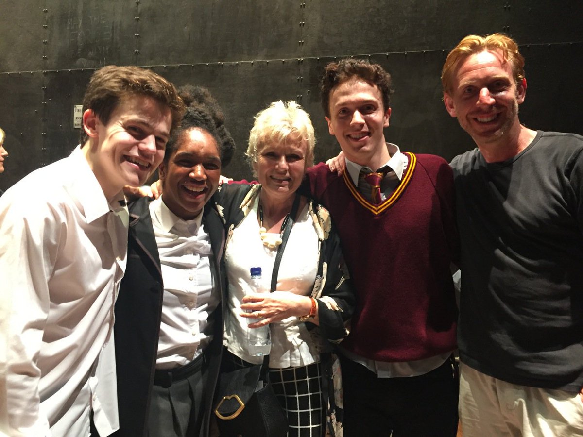 Julie Walters \u0026 Miranda Richardson met the cast of the #CursedChild after  last night's performance. #KeepTheSecrets, image size:1200x900