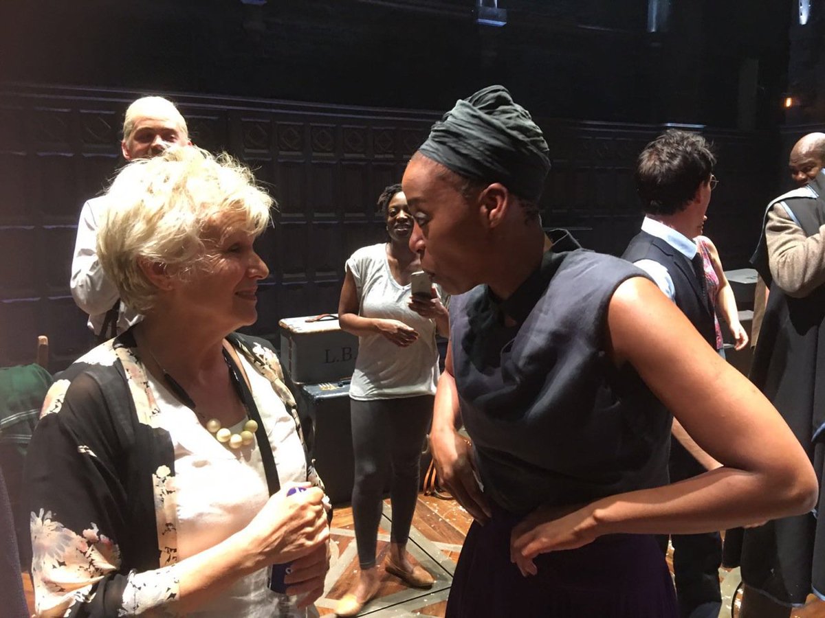 Julie Walters \u0026 Miranda Richardson met the cast of the #CursedChild after  last night's performance. #KeepTheSecrets, image size:1200x900