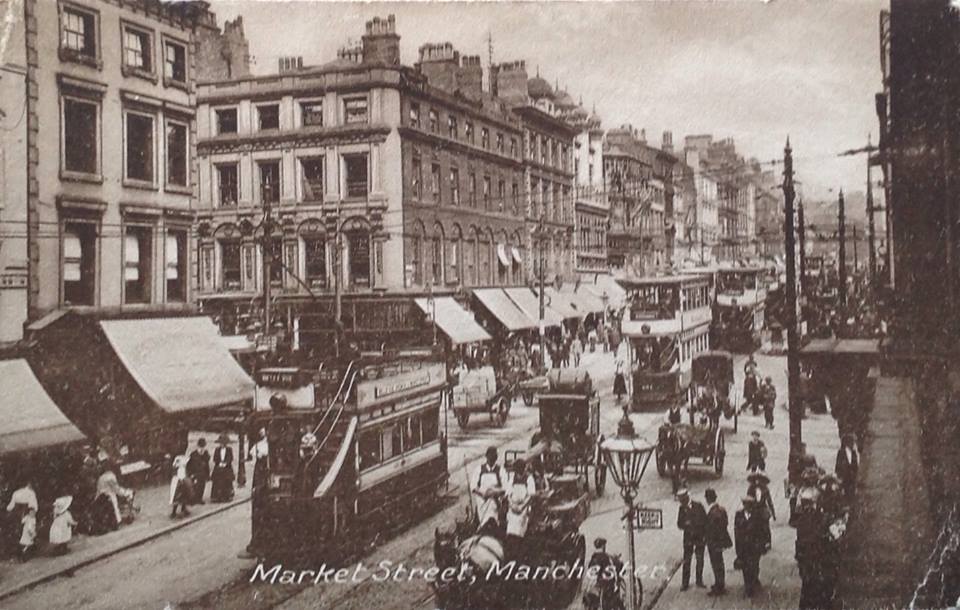 #ThrowBackThursday Market Street Manchester -  1800's