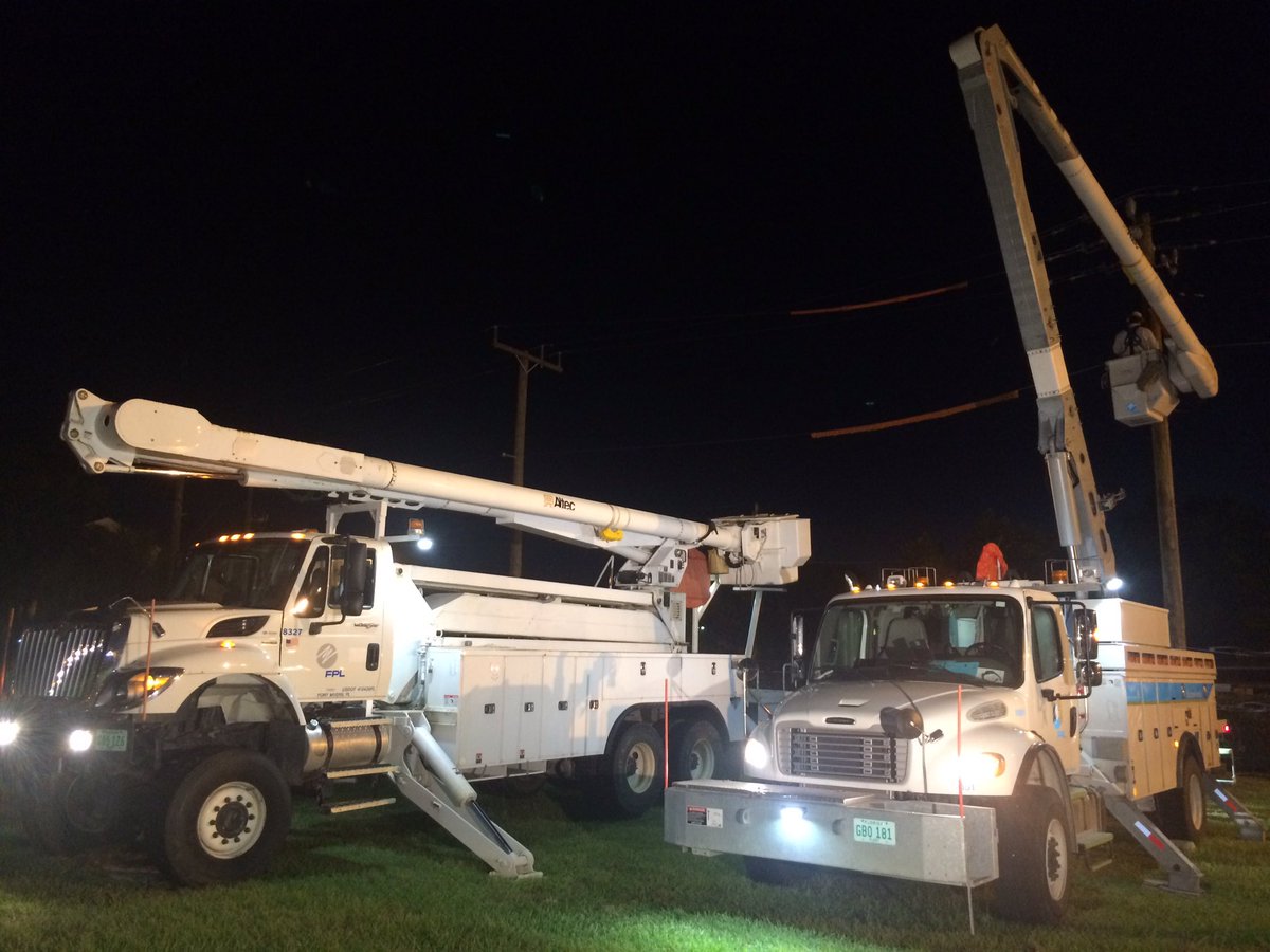 JohnTrierweiler's tweet photo. We're live with @insideFPL today as they celebrate #LineWorkersAppreciationDay! Ground it or Work it Hot! https://t.co/Hp2qrFaPxr