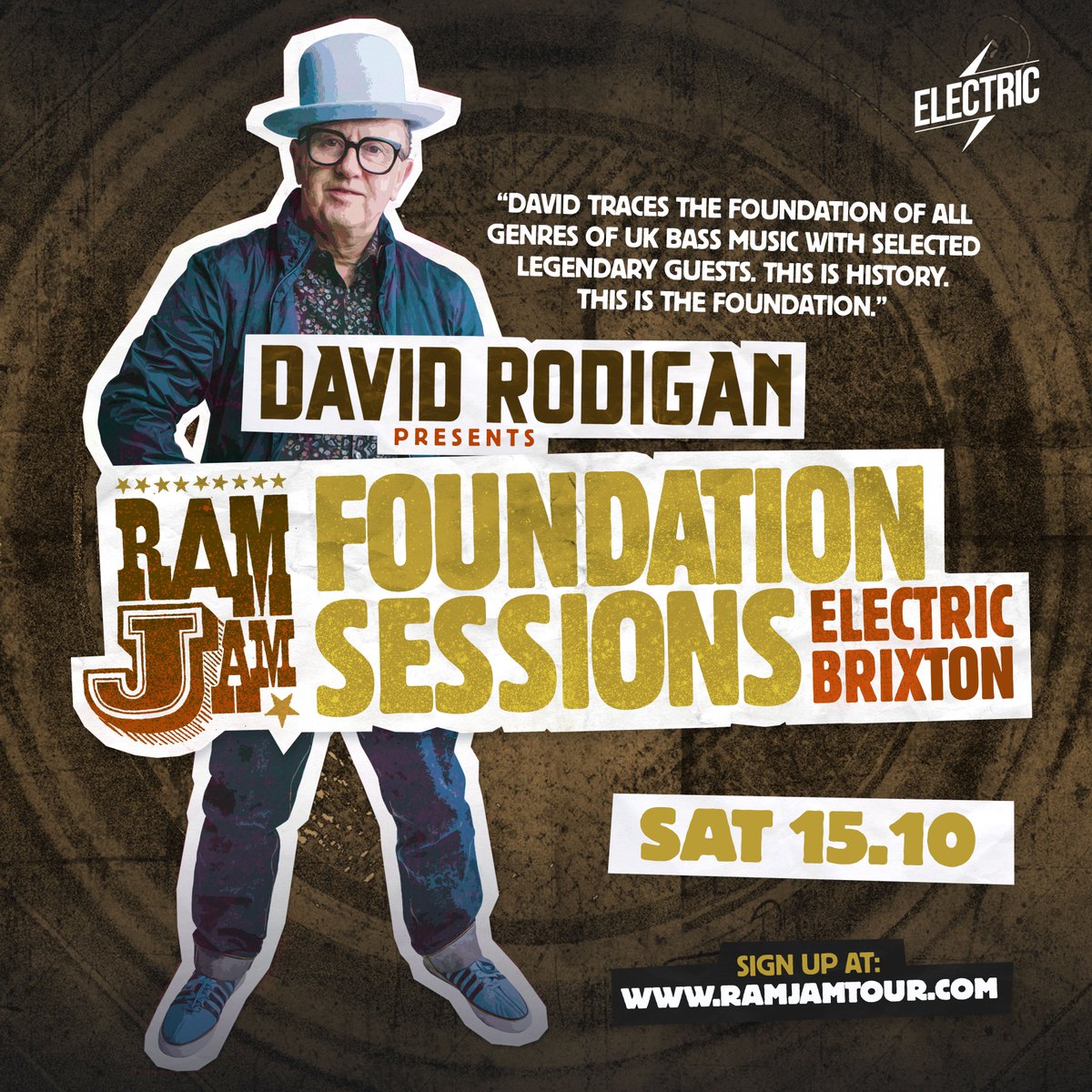 REGGAEROAST's tweet photo. Incoming! @DavidRodigan #FoundationSessions @electricbrixton October 15th! https://t.co/BTInuFYsIt https://t.co/YinHrgjZl9