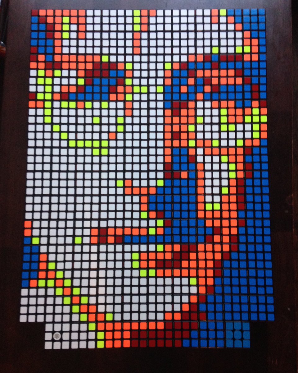 Pixelperspect8's tweet image. Made with 138 Rubik's cubes #music #icon @RollingStone