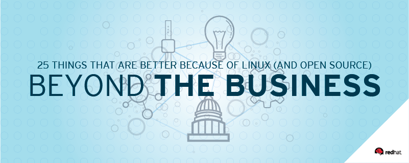 RedHat's tweet image. We’ve picked out 25 things that we think are better thanks to #Linux &amp;amp; #opensource: red.ht/2bgPYV9 #Linux25