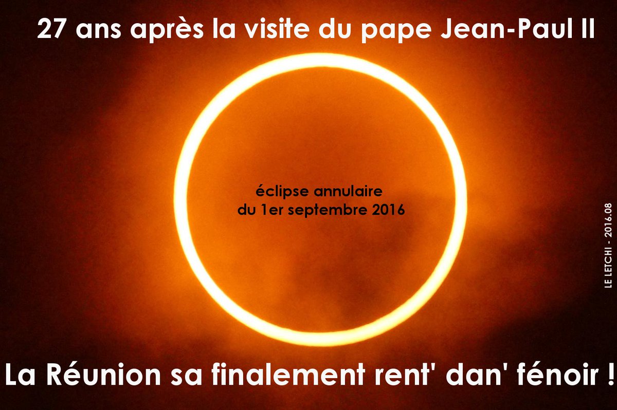 LeLetchi's tweet image. #Eclipse2016 #LaRéunion 
ça ne durera que quelques minutes, mais quand même !